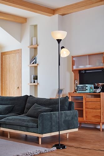 Globe Electric Torchiere Floor Lamp and Adjustable Reading Light