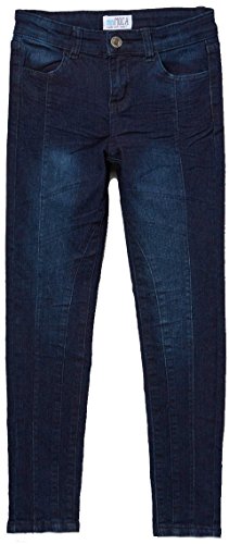 Image of ToBeInStyle Girl's Denim Easy Styling Classic Timeless Everyday Jeans Zip-Up Closure