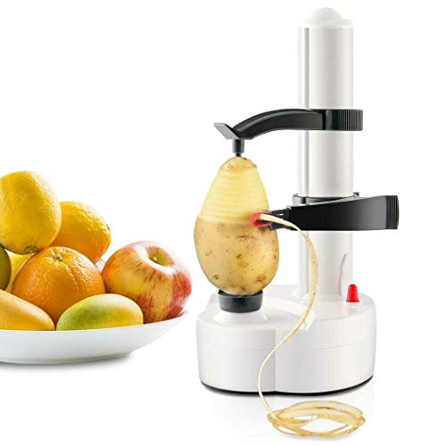 Potato Peelers Vegetable Slicer Apple Peeler Electric Fruit Peeler Automatic Rotating Vegetable Peeler Stainless Steel Kitchen Potato Peeling Machine for Kitchen.