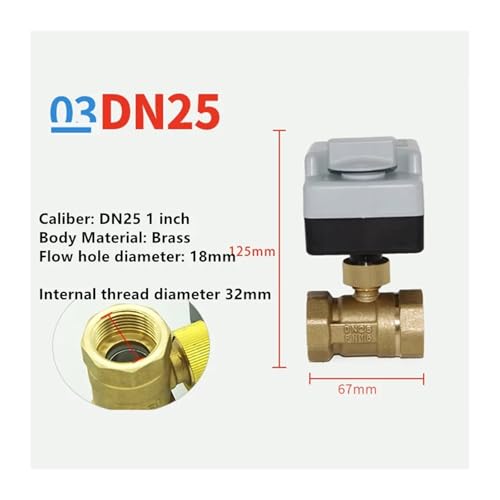 Actionneur de robinet à bille électrique DN25 3 voies AC220V avec commande trois fils