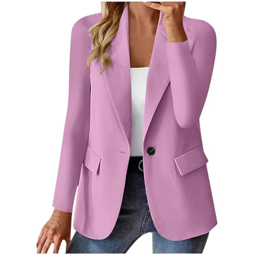Womens Blazers for Work Casual Office Suits Long Sleeve Business Professional Open Front Light Jackets with Pockets