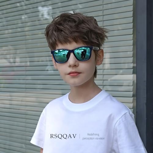 Image of Kids Polarized Sunglasses for Girls Boys UV400 Protection Classic Fashion sun Glasses Lightweight Material Age 3-10