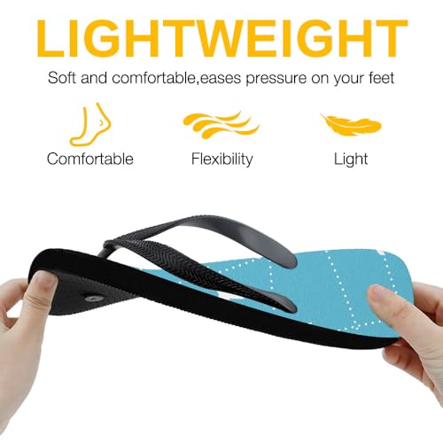 Flip Flops for Women Men Non Slip Rubber Yoga Mat Beach Funny Print Flat Thong Sandals Lightweight Comfy Casual Walking Pool Shower Shoes Waterproof Indoor House Slippers Two-Tone Footwear2