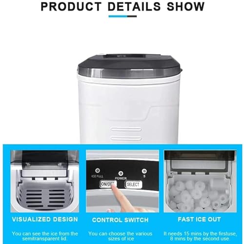 Fabricadora de hielo portátil para uso doméstico y comercial miniatura 6