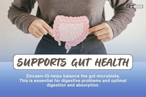 Image of Zincasin -iG Zinc L Carnosine Complex with Bovine Colostrum Powder 500mg | for Intestinal Permeability Support, Stomach Lining, Immunity Booster, Digestive Tract | Leaky gut | Gut Health supplements - 30 Vegetarian Capsules