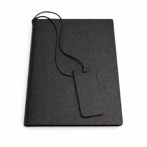 Image of Giftana Leather Diary, 192 Pages, A5 Size, Pu Leather Notebook Diaries for Men and Women, Diary for Writing, Personal Diary and Office Use, New Year Corporate Gifts for Employee (Black 2)