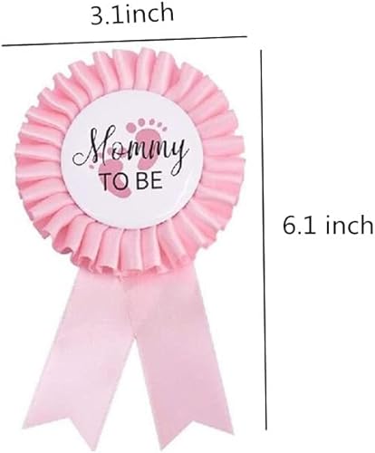 Miniatura 2 de 2 pines de insignia de hojalata para papá y mamá, para revelar el género, roseta para revelar el género, regalos para mamá para decoración de fiesta