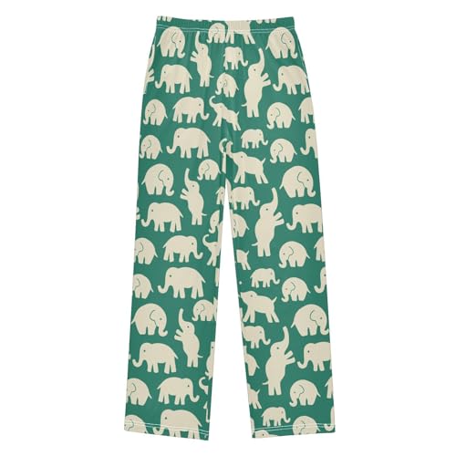 ZZXXB Elephants Have Fun Boys Long Pants Soft Trousers Elastic Waist Kids Lounge Bottoms with Pockets S-XL
