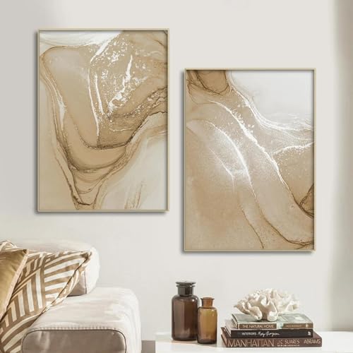 Tableau marbre beige haut de gamme en grand format 58x85cm sans cadre