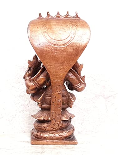 Image of Lakshmi Narasimha with Adishesha Murti Copper - 3.9 in