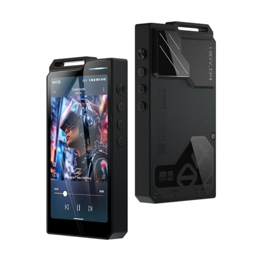 HiBy R4 Android-MP3-Player mit Bluetooth und WLAN, integriertes 4DAC-Android12, unterstützt Wiedergabe, DSD, PCM, MQA mit 4,4 mm balem 32 G Speicher (Schwarz)