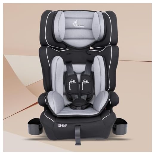 R for Rabbit Jumping Jack Grand Baby Car Seat of 9 Months to 12 Years Age Innovative ECE R44/04 Safety Certified Growing Car Seat for Kids | 6 Months Warranty | (Black Grey)