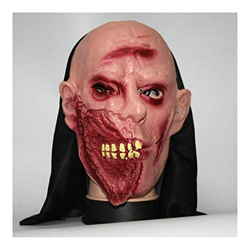 Jiahui Masque d'Halloween effrayant pour fête d'horreur Mascara Latex Cosplay Mascaras De Latex Realista Creepy Zombie Masque Bar Club Mascarade (Couleur : Dao ba)