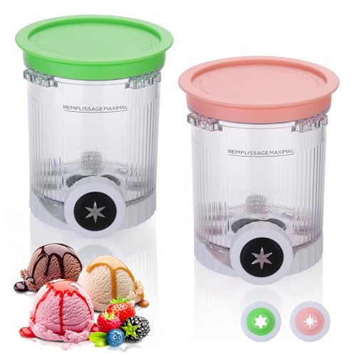 TayBong Lot de 2 récipients pour Ninja Creami Swirl 480 ml