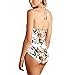 Mitang Women's One Piece Floral Lace Halter Monokini, Floral, M (US 4-6)