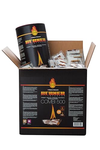 Burner Firestarter Combi Anzünder 500 Stück geruchslos für Grill, Kamin,...