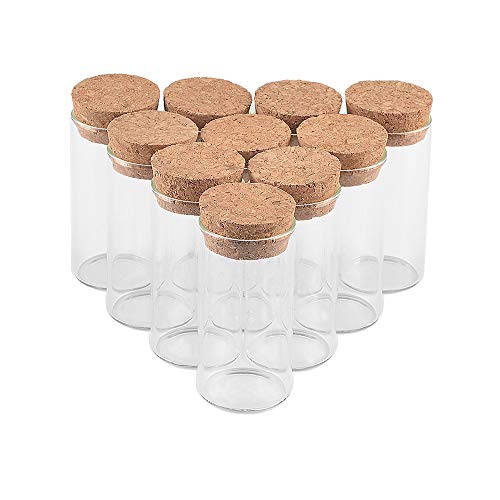 25 mlガラスボトルバイアル瓶テストチューブボトルコルクストッパー付き空ボトル瓶芸術工芸品結婚式の装飾パーティー12ピース(12、25 ml-30x60mm)