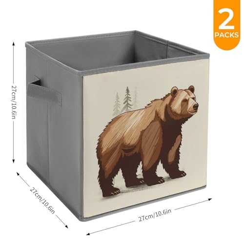 Bac de rangement pliable ours pour placards encombre de linge - 3