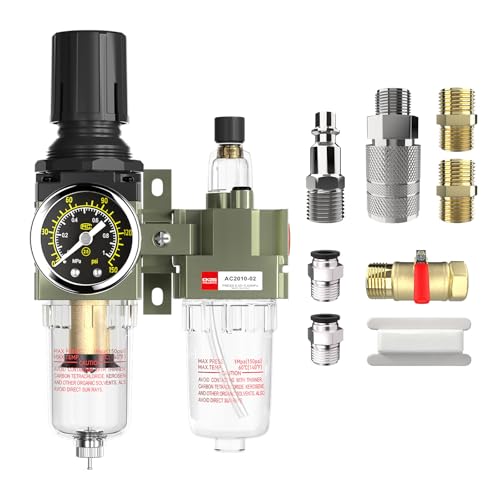 CNZG PNEU NPT 1/4 Air Compressor Water Separator Filter Pressure Regulator
