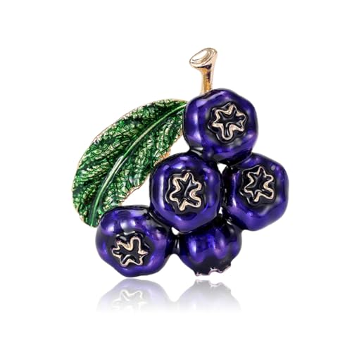 Image of Enamel Fruit Brooch for Women Rhinestones Fruit Lapel Pin Elegant Fruit Brooches Jewelry Gift, Perfect for Dresses Hat Bag