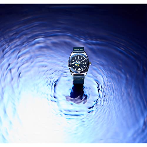 Citizen Eco-Drive Men's Disney Donald Duck, Stainless Steel with Blue Leather Strap, 3-Hand Date, Luminous, 42mm (Model: AW1790-05W)