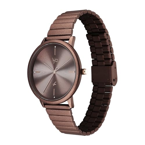 Image of Fastrack Vyb Bliss Quartz Analog Brown Dial Metal Strap Watch for Women