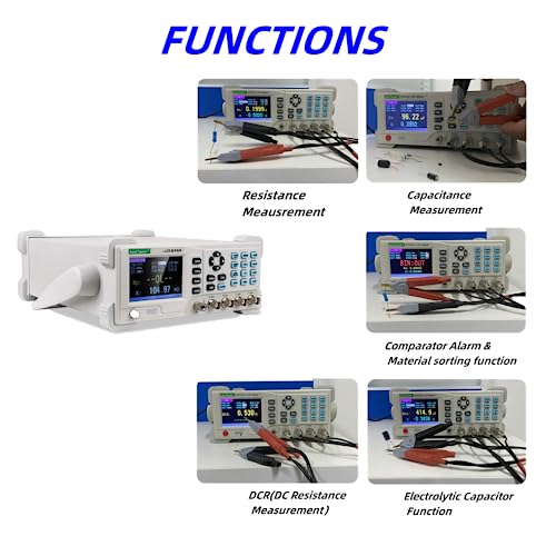 Image of ET4410 LCR Meter 100K 0.1% Digital Capacitor Measuring LCR Bridge Resistance Inductance Capacitance Multi Tester