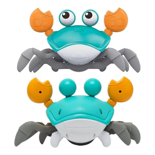 Caranguejo Fujao (pega) Eletronico Brinquedo com Sensor de Obstaculos, Musica Interativo A Pilha Par