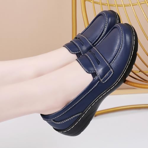Image of QAE Loafers for Women Comfort Orthopedic Slip On Penny Loafers Women's Flat Shoes for Casual Walking Dress Work Business