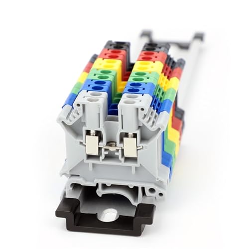 Bornier traversant à vis UK3N connecteur électrique rail DIN gris bloc jonction