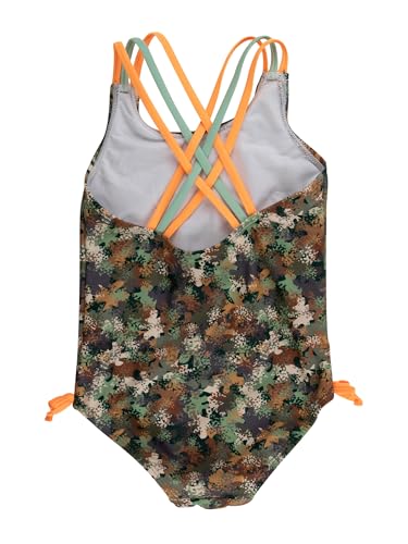 Image of RuffleButts Girls UPF50+ Sun Protection Tie Shoulder /Cross Back One Piece Swimsuit