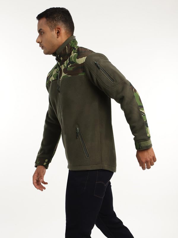 Image of MOUNTMILLER Men's Ripstop Dual Superbond HLKN Fleece Tactical Jacket | Water Repellant | Multi-Pocket | Abrasion-Resistant | Ideal for Outdoor, Hiking & Trekking
