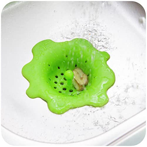 Colador para fregadero de cocina de silicona verde miniatura 2