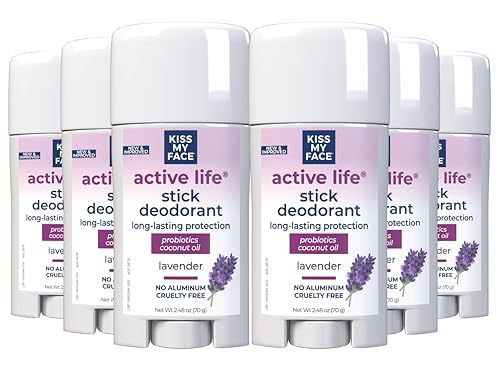 Kiss My Face Active Life Lavender Deodorant Stick, Unisex, 2.48 oz