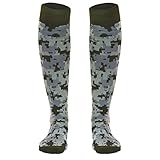 Digital Camouflage Running Compression Socks | Fun Performance Athletic Knee Socks by Gone For a Run | Large