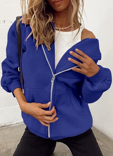 Image of PRETTYGARDEN Women's Fall Zip Up Hoodies Sweatshirts