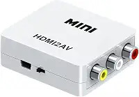 Conversor RCA para HDMI, HDMI AV para 1080p ou 720p, PC, Laptop, Xbox, HDTVe, composto de áudio e vídeo analógico para TV mais antiga e Nitendo 64