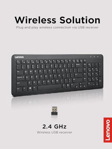 Image of Lenovo 300 Wireless Keyboard, Black