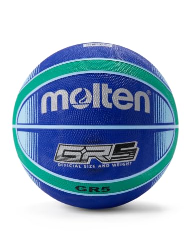Molten Premium Rubber Basketball, Blue/Green, Junior Size 5