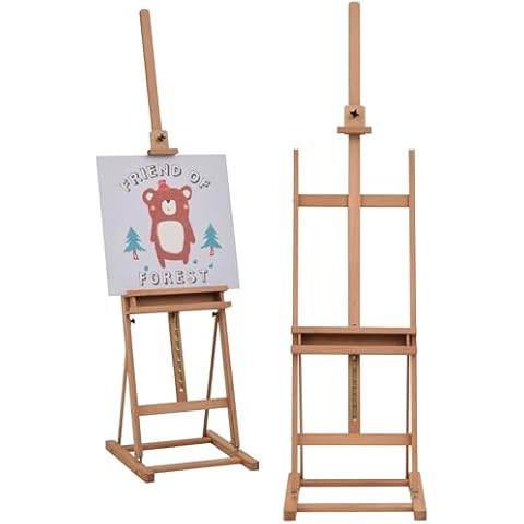 Vinsetto Wooden H-Frame Adjustable Easel Stand Cover