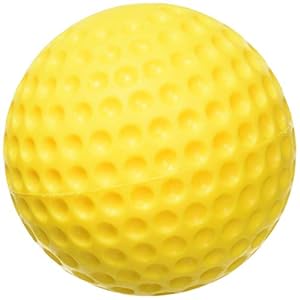 Heater Yellow Dimpled Baseballs, 1 Dozen, Polyurethane Material, Optic Yellow Color, for Use in Real Ball Pitching Machines Heater Yellow Dimpled Baseballs 1 Dozen Polyurethane Material Optic Yellow Color for Use in Real Ball Pitching Machines