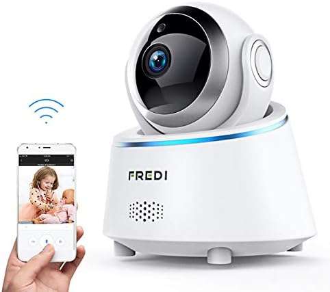FREDI Wifi Security Camera,Wireless Baby monitor Camera 1080P,Security Ip Camera For Home,Dog Camera Monitor With Two way Audio,Nanny Pet Camera With Night Vision,Pan Tilt,Wps Ir-Cut Motion Detection