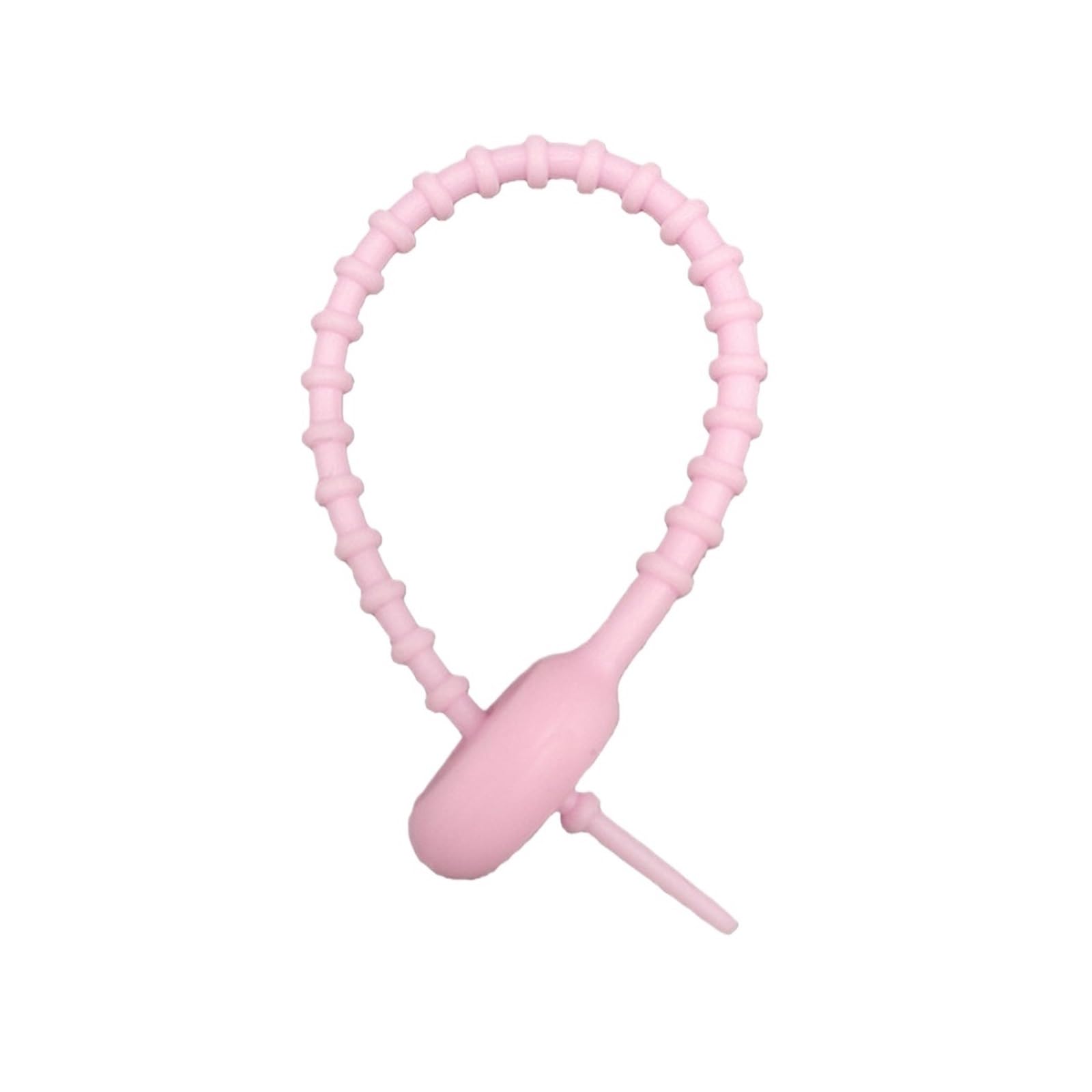 Datenkabelbinder, wiederverwendbar, Silikon, Kabelwickler, Aufbewahrungshalter, Kabelhalter, Tasche, Clip, Befestigung, Datenleitung, Universalbinder für Kabelorganisation (215 mm, Rosa), 100 Stück