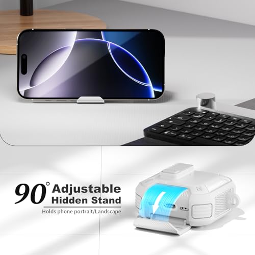 Image of for AirPods 4 Case with Magnetic Secure Lock Clip and Phone Stand, Compatible with Magsafe Charging, with Carabiner&Cleaner kit for Apple iPod 4th Generation Cover(2024) Men Women (White)