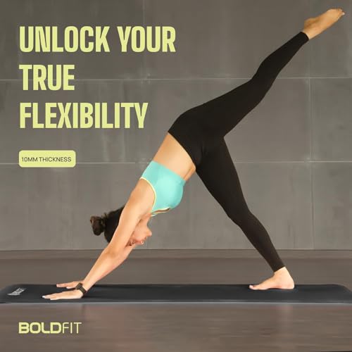Boldfit Yoga Mats for Women and Men NBR Material with Carrying Strap, Extra Thick Exercise Mats for Workout Yoga Mat for Women for Workout, Yoga, Fitness, Exercise Mat Anti Slip Yoga Mats (Image - 6)