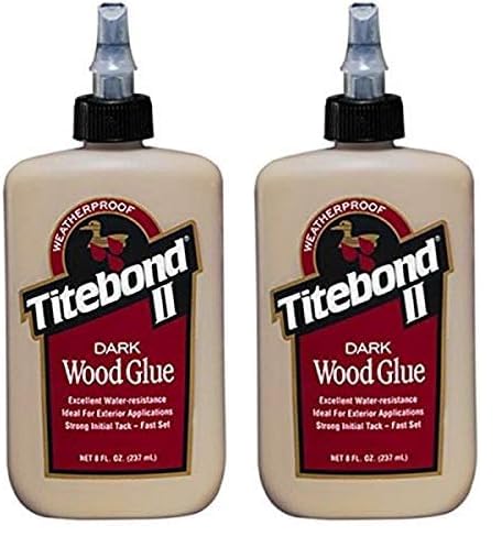Titebond 3703 Cross-Linking Polyvinyl Acetate Dark Wood Glue, 8 Oz, Bottle, Light, Liquid, 8 Ounce, Brown (Pack of 2)