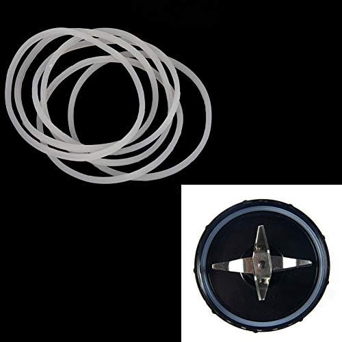 Dioche Blender Rubber Seal Ring Russell Hobbs Blender Rubber Seal Rubber White 6Pcs Replacement Gaskets Rubber Seal Ring For Magic Bullet Flat Cross Blade