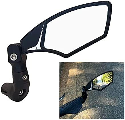 Hafny NEW Bar End Bike Mirror, HD Automotive Grade Glass Lens, Large Surface, Shatterproof, Multi-Angle Adjustable, E-Bike Mirrors(HF-M900RS-FR08 (Right Side, Silver Glass))