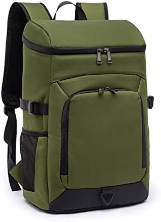 LEMONWORLD Backpack Cooler 40 Cans Insulated Leak Proof Soft Cooler Bag Lunch Backpack for Men Small Cooler Backpack, Green