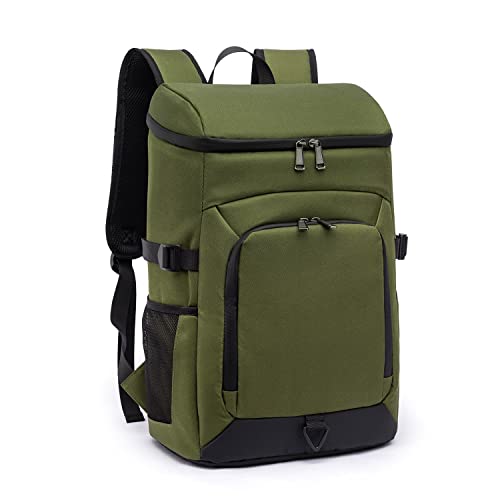 Lemonworld Backpack Cooler 40 Cans Insulated Leak Proof Soft Cooler Bag Lunch Backpack For Men Small Cooler Backpack, Green #TOP10